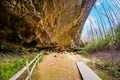 Hazard Cave trail rocks formation at Big South Fork National recreation area