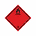 Flammable liquid sign. Flame image. Royalty Free Stock Photo