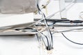 Hazard electrical wiring Royalty Free Stock Photo