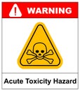 Hazard pictogram, acute toxicity. Vector illustration
