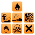 Hazard pictograms Europe standard Royalty Free Stock Photo