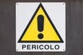 Hazard Sign Royalty Free Stock Photo