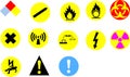 Hazard signs Royalty Free Stock Photo