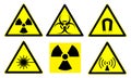 Hazard signs set 1 Royalty Free Stock Photo