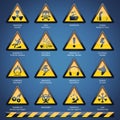 Hazard Signs Set Royalty Free Stock Photo