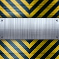 Hazard Stripes Brushed Aluminum Royalty Free Stock Photo