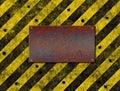 Hazard stripes warning plaque