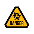 Hazard warning attention biohazard radiation sign Royalty Free Stock Photo