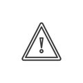 Hazard warning attention line icon Royalty Free Stock Photo