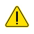 Hazard warning attention sign with exclamation mark symbol Royalty Free Stock Photo