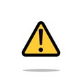 Hazard warning attention sign with exclamation mark symbol icon vector illustration