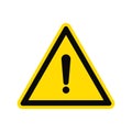 Hazard warning attention sign with exclamation mark symbol Royalty Free Stock Photo