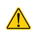 Hazard warning attention sign - stock vector, Warning, stop sign icon with exclamation mark