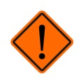 Hazard warning attention sign - stock vector, Warning, stop sign icon with exclamation mark - for stock Royalty Free Stock Photo