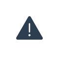 Hazard, warning, attention solid flat icon. vector illustration Royalty Free Stock Photo