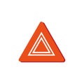 Hazard warning lights flashes button in car. Vector illustration. Stock image. Royalty Free Stock Photo