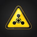 Hazard warning triangle chemical weapon sign Royalty Free Stock Photo