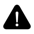 Hazard warning, warn symbol vector icon flat sign symbol with exclamation mark isolated on white background Royalty Free Stock Photo