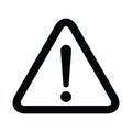 Hazard warning, warn symbol vector icon flat sign symbol with exclamation mark isolated on white background Royalty Free Stock Photo