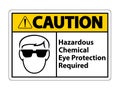 Hazardous Chemical Eye Protection Required Symbol Sign Isolate on White Background