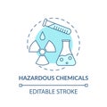 Hazardous chemicals concept icon