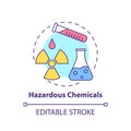 Hazardous chemicals concept icon