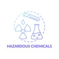 Hazardous chemicals concept icon