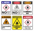 Hazardous combustible materials label Royalty Free Stock Photo