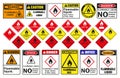 Hazardous combustible materials label Royalty Free Stock Photo