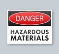 Hazardous materials sign, great design for any purposes. Vector, illustration. Royalty Free Stock Photo