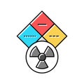 hazardous materials tool work color icon vector illustration
