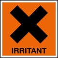 Hazardous Substances Identification Storage Area Marking Label Warning Symbol Irritant