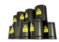 Hazardous Waste Barrel Stack Royalty Free Stock Photo