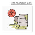 Hazardous waste color icon