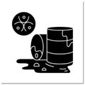 Hazardous waste glyph icon