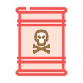 hazardous waste sorting color icon vector illustration Royalty Free Stock Photo