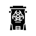 hazardous waste sorting glyph icon vector illustration Royalty Free Stock Photo
