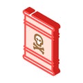 hazardous waste sorting isometric icon vector illustration Royalty Free Stock Photo