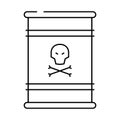 hazardous waste sorting line icon vector illustration Royalty Free Stock Photo
