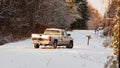 Hazardous Winter Driving Royalty Free Stock Photo