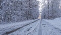 Hazardous Winter Driving Royalty Free Stock Photo