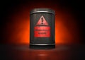 Hazardouz Red Barrel Royalty Free Stock Photo