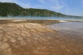 Haze over the Grand Prismatic Spring in Yellowstone Royalty Free Stock Photo