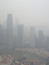 Haze over Singapore Royalty Free Stock Photo