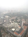 Haze over Singapore Royalty Free Stock Photo