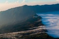 Haze Sliding through the Mountains of volcano Royalty Free Stock Photo