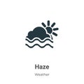 Haze vector icon on white background. Flat vector haze icon symbol sign from modern weather collection for mobile concept and web Royalty Free Stock Photo