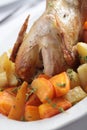 Hazel Grouse with vegetables Royalty Free Stock Photo