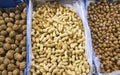 Hazel nuts and peanuts Royalty Free Stock Photo