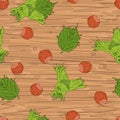 Hazel nuts vector seamless pattern